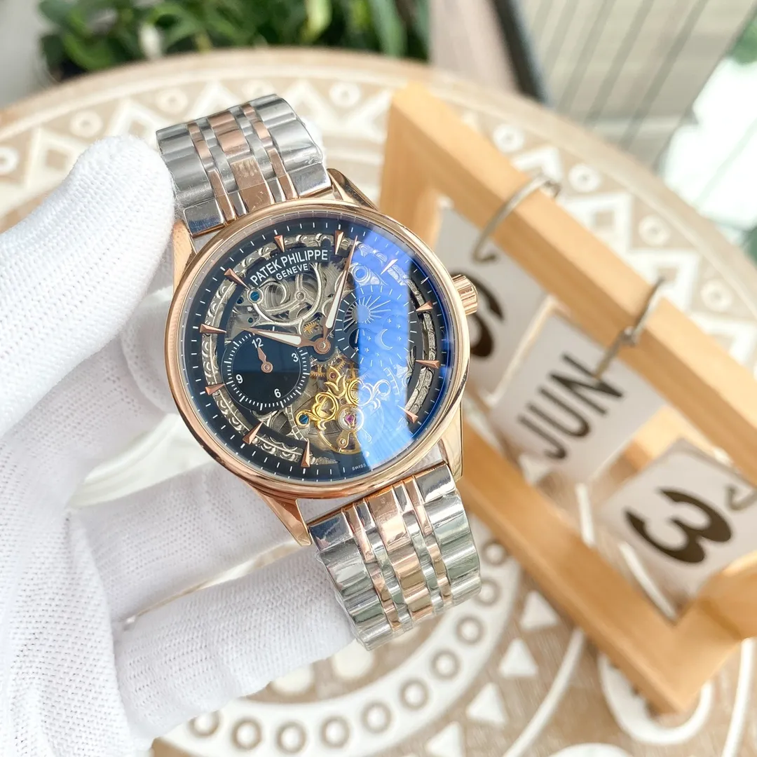 【Foreign trade import】💰1560! Patek Philippe - Patek.Philippe‼ ️Exquisite men's watch, with stunning hollow design, exquisite craftsmanship, originality, noble atmosphere and gentlemanly style. Adopting fully automatic mechanical movement, top-grade 316 stainless steel case, imported calfskin strap, mineral super mirror, size 40mm🔥Top quality products are constantly produced🔥